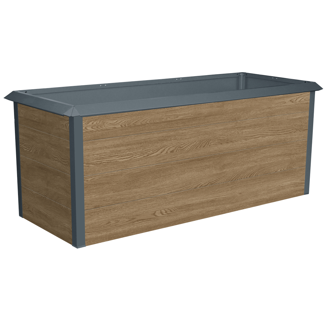 Komplett-Set Hochbeet in Holzoptik 173 x 93 x 76 cm & Regadio Bewässerungssystem