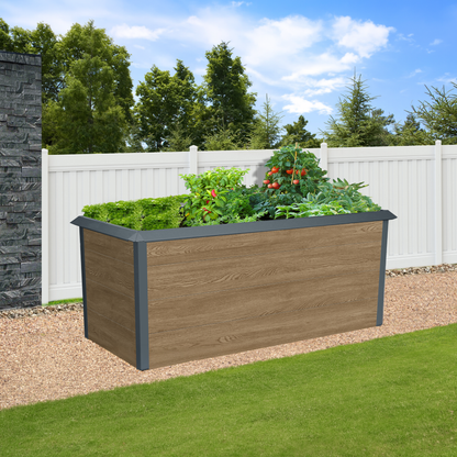 Komplett-Set Hochbeet in Holzoptik 173 x 93 x 76 cm & Regadio Bewässerungssystem