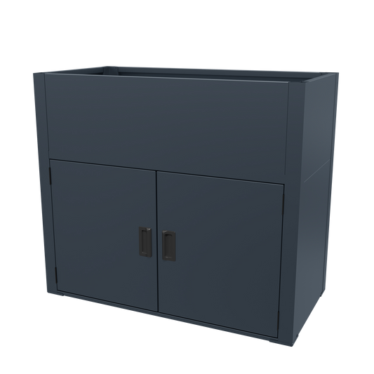 2 in 1 - Hochbeet mit Schrank 143 x 83 x 86 cm