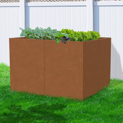 Hochbeet Cortenstahl 100 x 100 x 70 cm