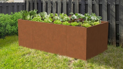 Hochbeet aus Cortenstahl 200 x 100 x 70 cm
