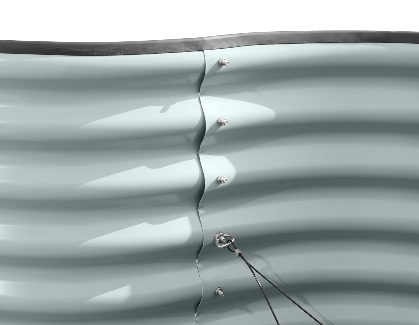 Hochbeet "Welle" Ecke 240 x 160 x 82 cm Anthrazit