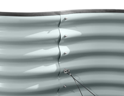 Hochbeet "Welle" Ecke 240 x 160 x 82 cm Anthrazit