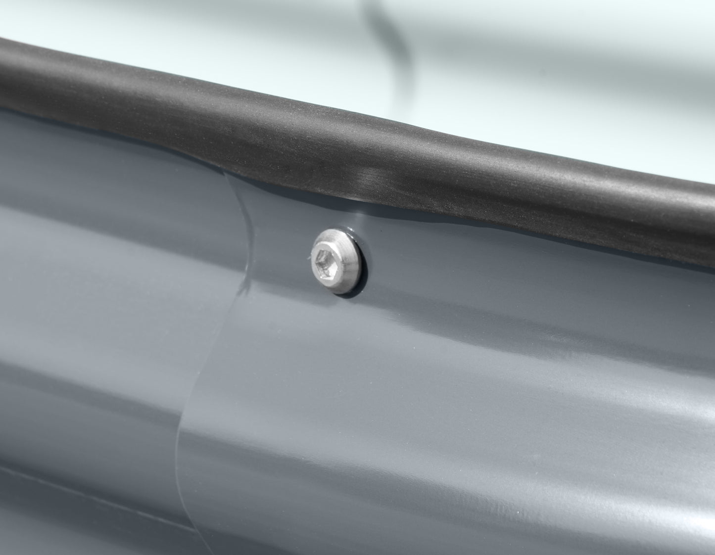 Hochbeet "Welle" Ecke 240 x 160 x 82 cm Anthrazit