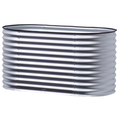 Hochbeet "Welle" 160 x 80 x 82 cm Silber