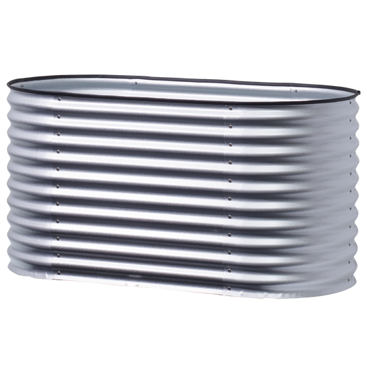 Hochbeet "Welle" 160 x 80 x 82 cm Silber