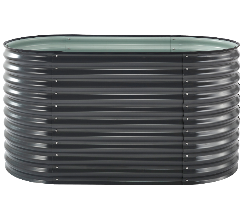 Hochbeet "Welle" 160 x 80 x 82 cm Anthrazit