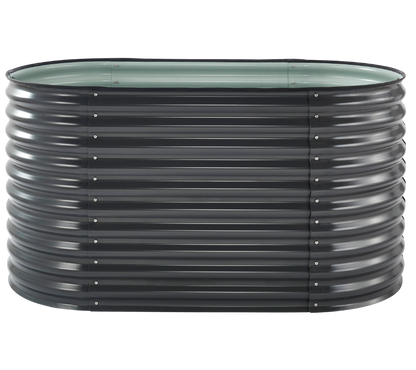 Hochbeet "Welle" 160 x 80 x 82 cm Anthrazit