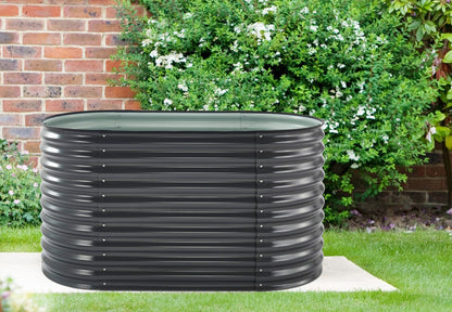 Hochbeet "Welle" 160 x 80 x 82 cm Anthrazit