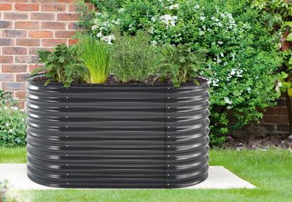 Hochbeet "Welle" 160 x 80 x 82 cm Anthrazit