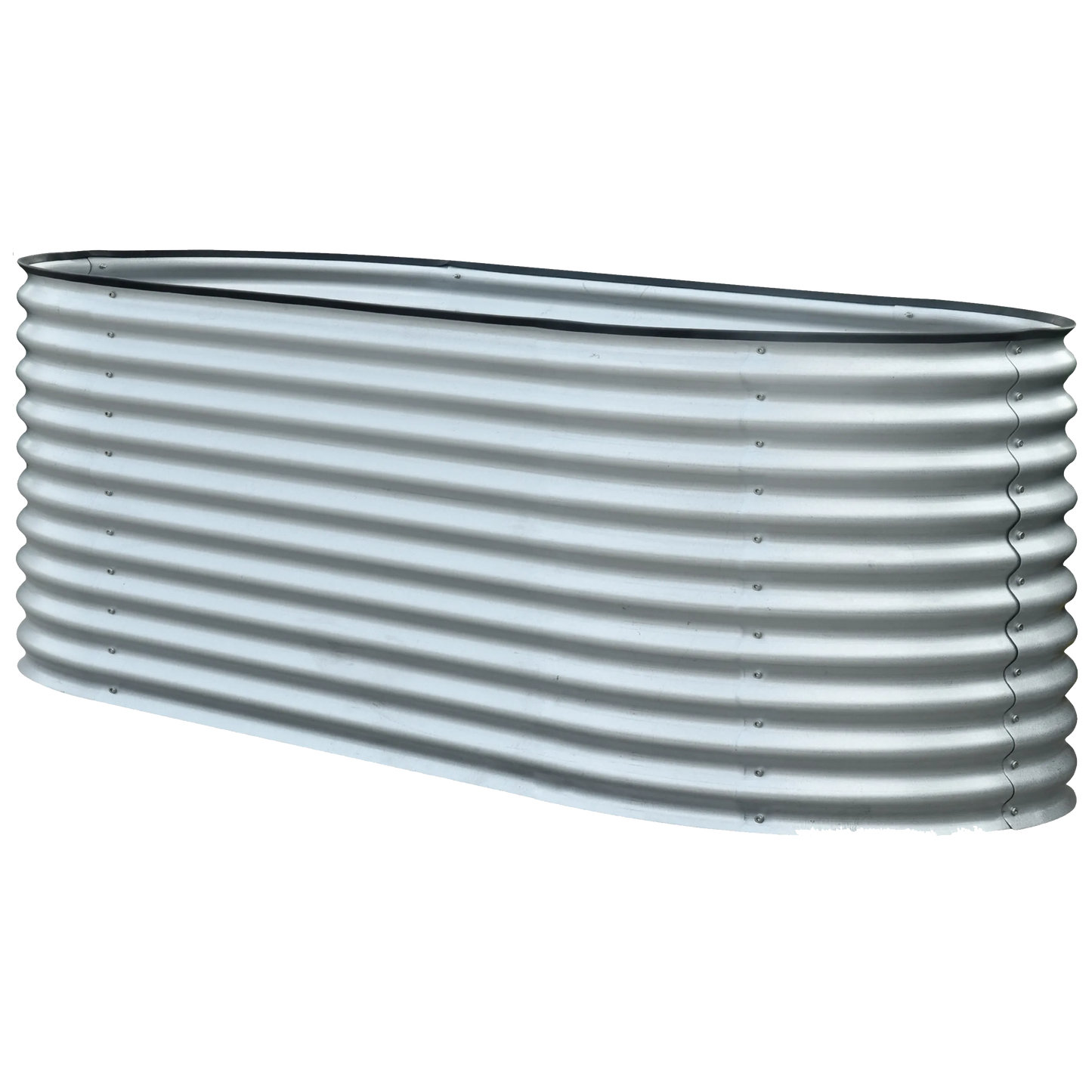 Hochbeet "Welle" 240 x 80 x 82 cm Silber